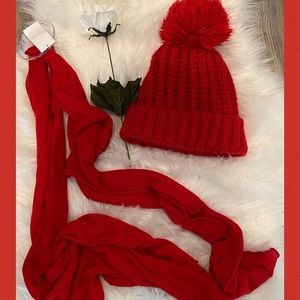 Cotton On Pom Pom beanie & NWT Scarf